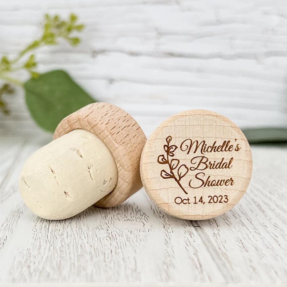 Personalized Wood Wine Stoppers | Personalized Wedding Favors